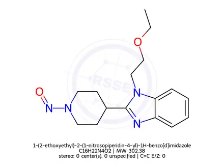 Chemical structure of N-Nitroso Bilastine Impurity 2