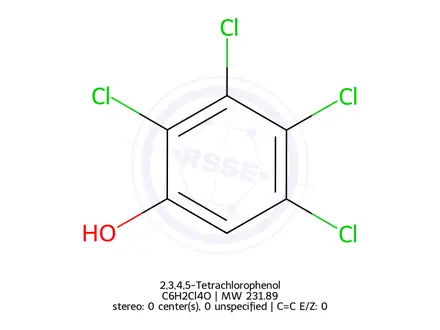 Chemical structure of 2,3,4,5-Tetrachlorophenol