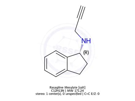 Chemical structure of Rasagiline Mesylate