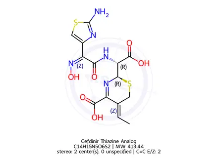Chemical structure of Cefdinir Impurity E (CP)
