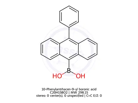 Chemical structure of 10-Phenylantrhacen-9-yl boronic acid