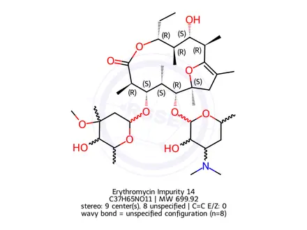 Chemical structure of Erythromycin Impurity 14