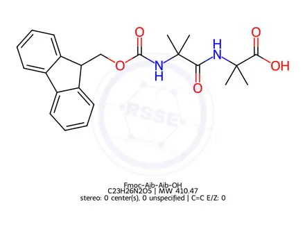 Chemical structure of Fmoc-Aib-Aib-OH