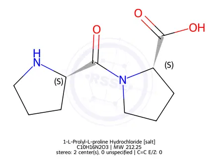Chemical structure of 1-L-Prolyl-L-proline Hydrochloride