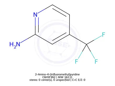 Chemical structure of 2-Amino-4-(trifluoromethyl)pyridine