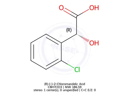Chemical structure of (R)-(-)-2-Chloromandelic Acid