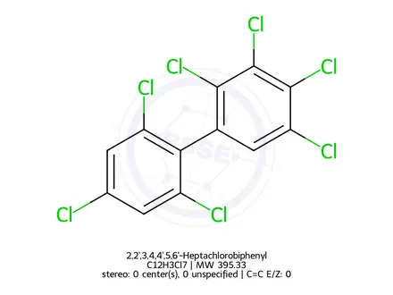 Chemical structure of 2,2',3,4,4',5,6'-Heptachlorobiphenyl