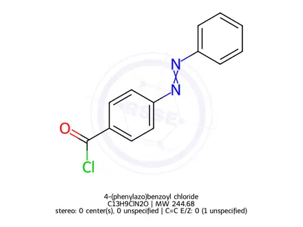 Chemical structure of 4-(phenylazo)benzoyl chloride