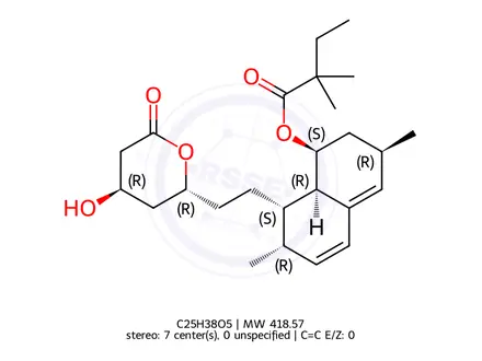 Chemical structure of Simvastatin