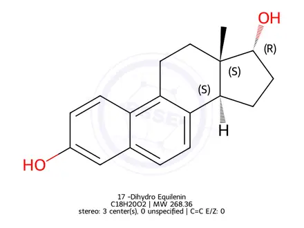 Chemical structure of 17alpha-Dihydro Equilenin