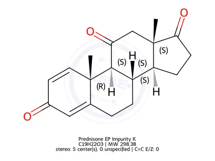Chemical structure of Prednisone EP Impurity K
