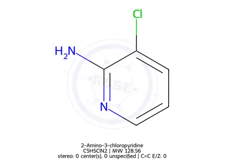 Chemical structure of 2-Amino-3-chloropyridine