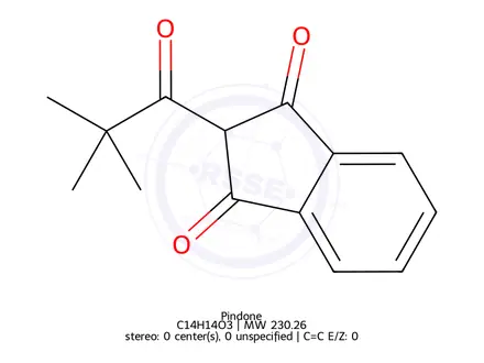 Chemical structure of Pindone