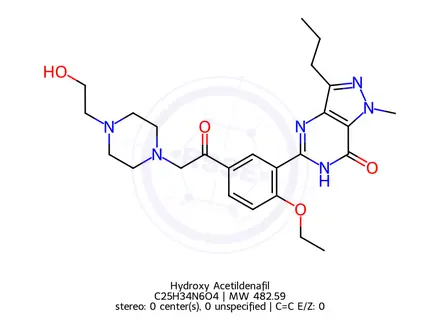 Chemical structure of Hydroxy Acetildenafil