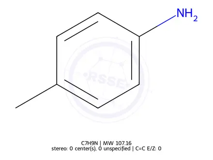 Chemical structure of 4-Toluidine