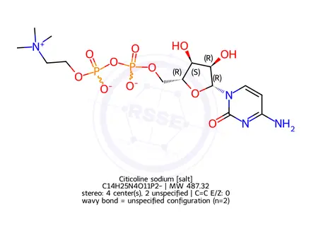 Chemical structure of Citicoline sodium