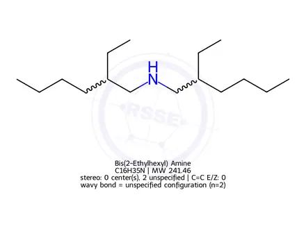 Chemical structure of Bis(2-Ethylhexyl) Amine