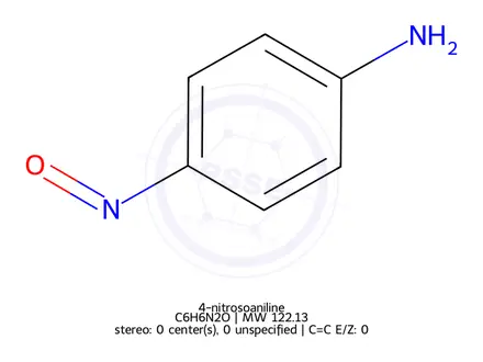Chemical structure of 4-nitrosoaniline