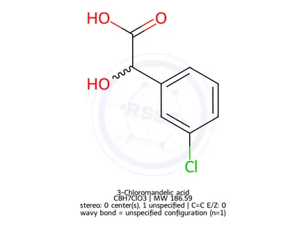 Chemical structure of 3-Chloromandelic acid