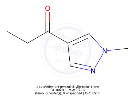 Chemical structure of 1-(1-Methyl-1H-pyrazol-4-yl)propan-1-one
