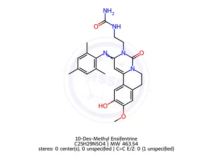 Chemical structure of 10-hydroxy Ensifentrine impurity