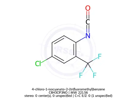 Chemical structure of 4-chloro-1-isocyanato-2-(trifluoromethyl)benzene