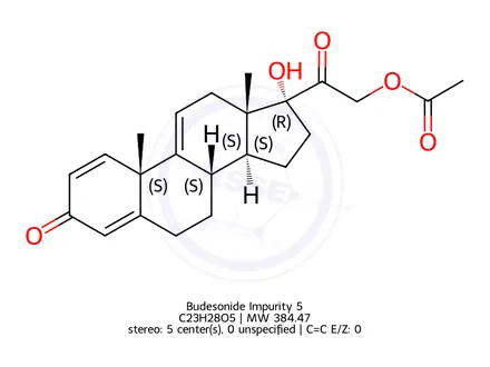 Chemical structure of Budesonide Impurity 5