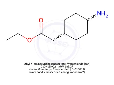 Chemical structure of Ethyl 4-aminocyclohexaneacetate hydrochloride
