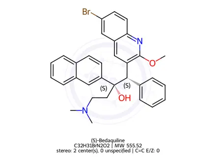 Chemical structure of (S)-Bedaquiline