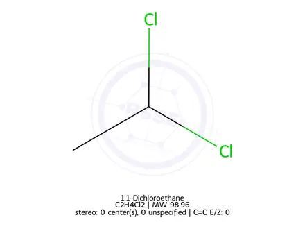 Chemical structure of 1,1-Dichloroethane