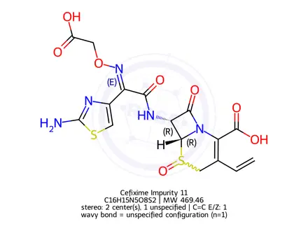 Chemical structure of Cefixime Impurity 11
