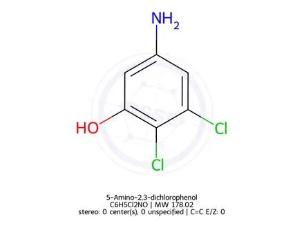 Chemical structure of 5-Amino-2,3-dichlorophenol