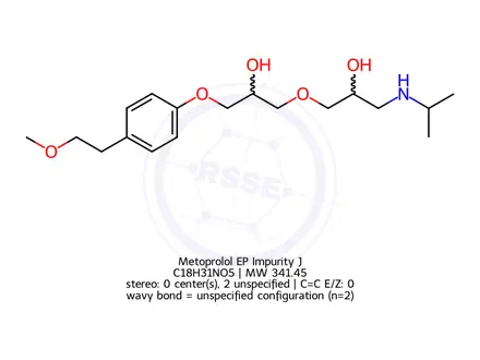 Chemical structure of Metoprolol Impurity J