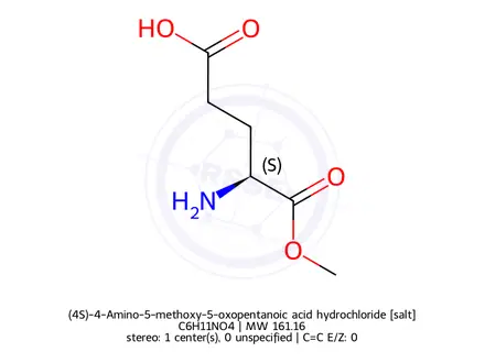 Chemical structure of (4S)-4-Amino-5-methoxy-5-oxopentanoic acid hydrochloride