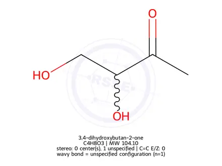 Chemical structure of 3,4-dihydroxybutan-2-one