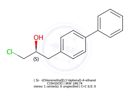 Chemical structure of (αS)-α-(Chloromethyl)[1,1'-biphenyl]-4-ethanol