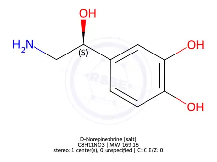 Chemical structure of Noradrenaline Impurity 16