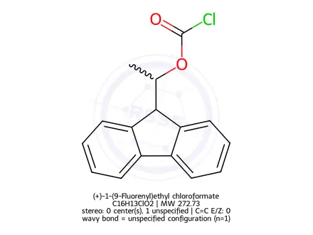Chemical structure of 1-(9H-Fluoren-9-yl)ethyl carbonochloridate