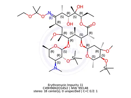 Chemical structure of Clarithromycin oxime