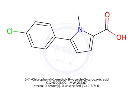 Chemical structure of 5-(4-Chlorophenyl)-1-methyl-1H-pyrrole-2-carboxylic acid