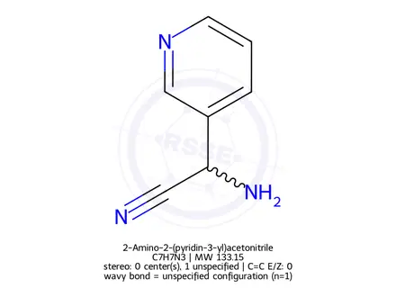 Chemical structure of 2-Amino-2-(pyridin-3-yl)acetonitrile