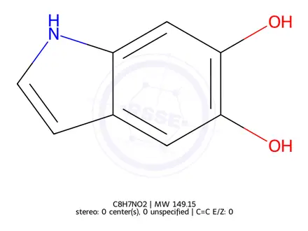 Chemical structure of 5,6-Dihydroxyindole