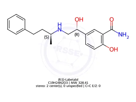 Chemical structure of (R,S)-Labetalol