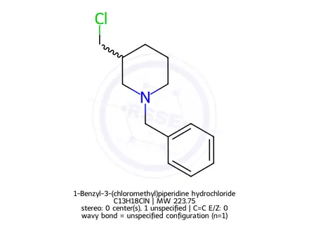 Chemical structure of 1-Benzyl-3-(chloromethyl)piperidine hydrochloride