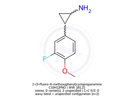Chemical structure of 2-(3-Fluoro-4-methoxyphenyl)cyclopropanamine