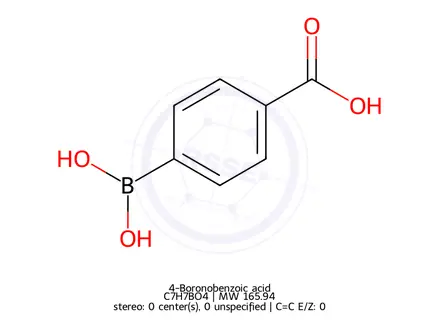 Chemical structure of 4-Boronobenzoic acid