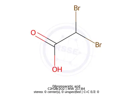 Chemical structure of Dibromoacetic acid