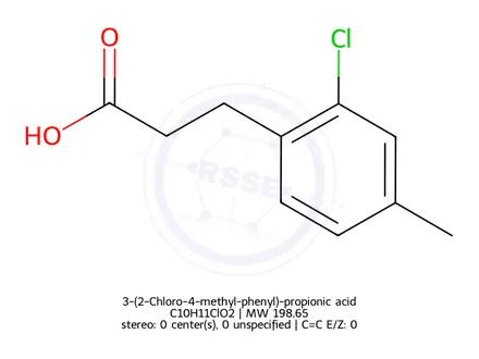 Chemical structure of 3-(2-Chloro-4-methyl-phenyl)-propionic acid