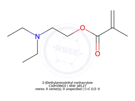 Chemical structure of 2-(Diethylamino)ethyl methacrylate