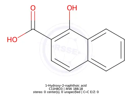 Chemical structure of 1-Hydroxy-2-naphthoic acid